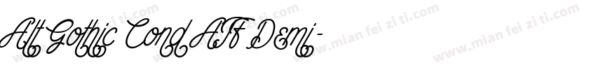 Alt Gothic Cond ATF Demi字体转换